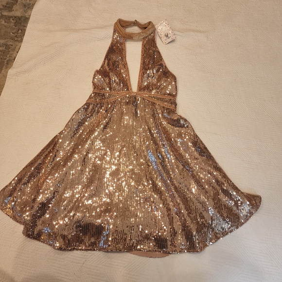 Free People sequin mini dress, New Years Eve NWT - Picture 5 of 16